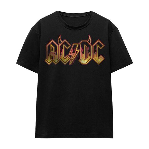 AC/DC | Shirts | Acdc Unisex Adult Fire Logo Tshirt Black | Poshmark